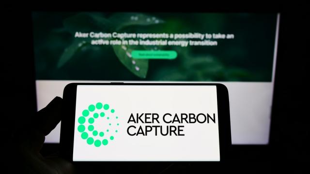 Image of Aker Carbon Capture's logo on their website.