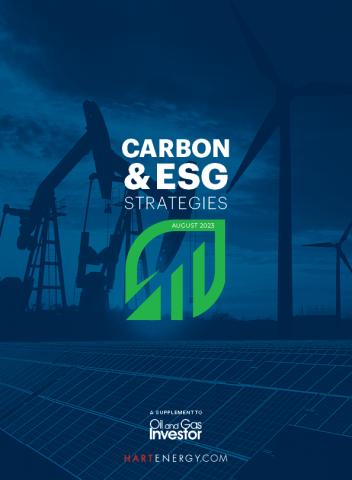 Hart Energy's 2023 Carbon and ESG Strategies cover.