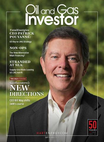 Oil and Gas Investor September 2023 cover featuring Southwestern CEO Bill Way