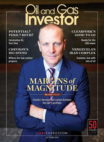 Oil and Gas Investor October 2023 cover featuring Ovintiv President and CEO Brendan McCracken