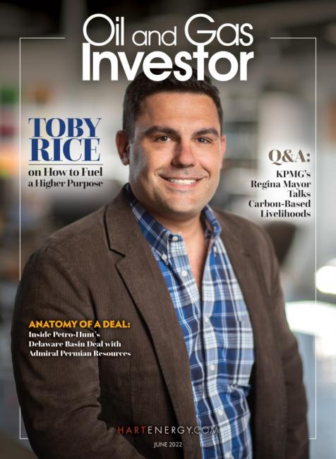 Oil and Gas Investor Magazine - June 2022 - Toby Rice Cover Image