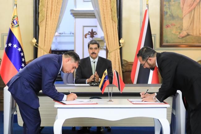 Venezuela y Trinidad firman acuerdo para impulsar proyectos energéticos