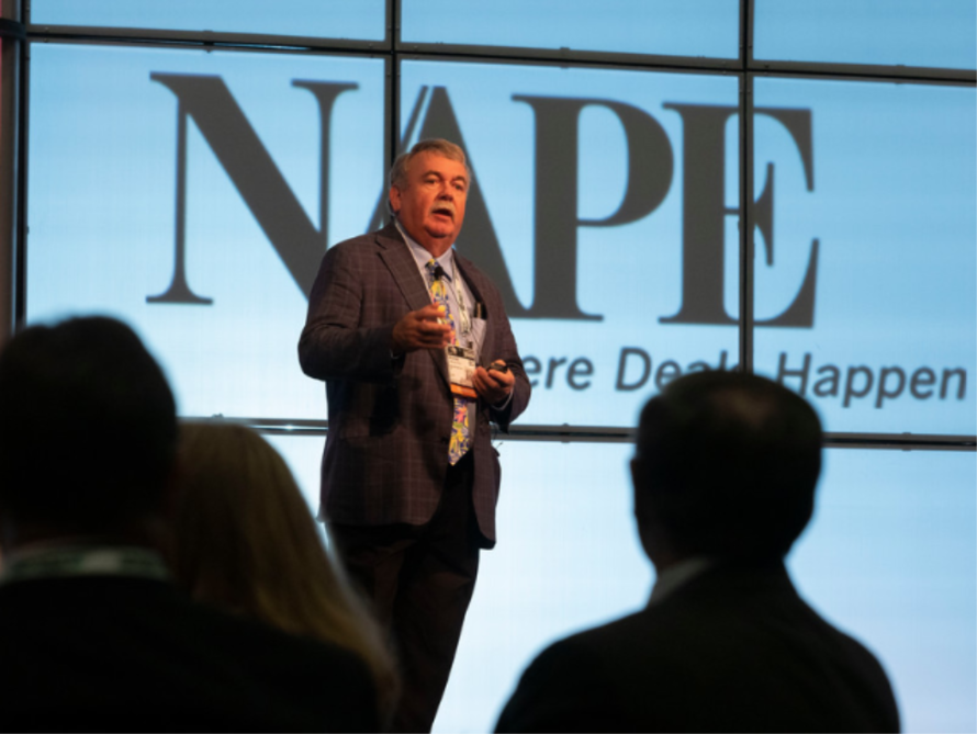 Michael Party, owner and president of Beryl Oil and Gas, LP, opened the Summer NAPE Business Conference with his presentation “Horizontal Drilling in the Permian Basin – A Look at How We Got Here.” (Source: NAPE)