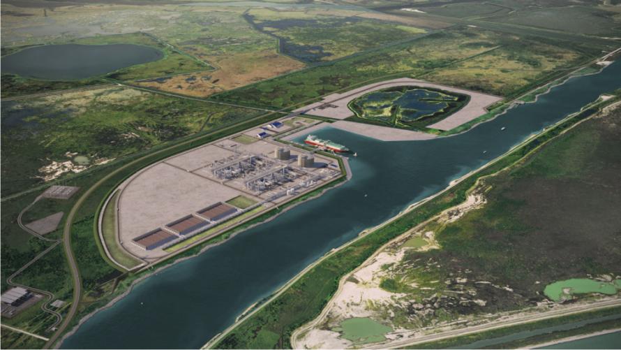 Sempra Port Arthur LNG facility mock up