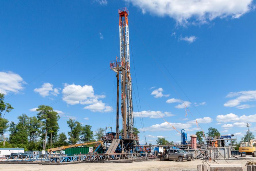 Marcellus shale gas drilling operation.