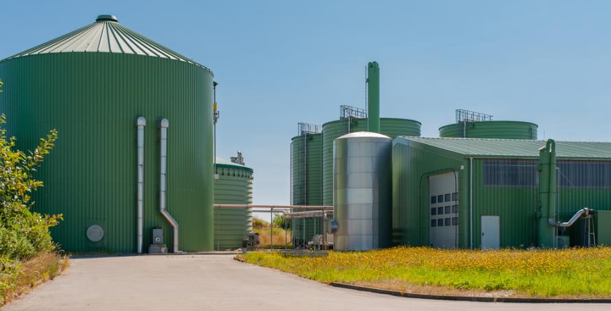 Photo of a biogas plant for power generation and energy.