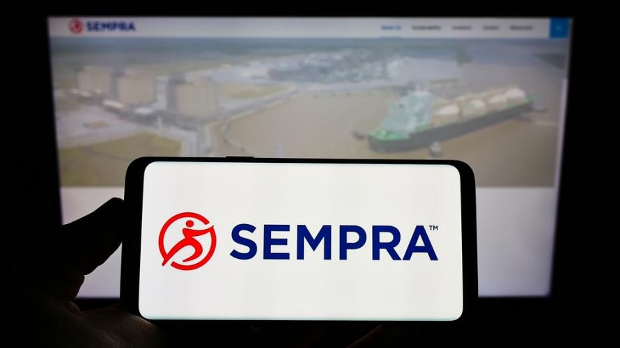 Sempra logo on an iPhone.