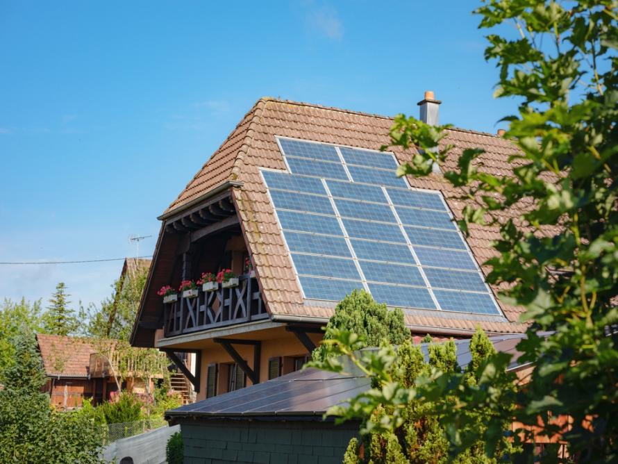 Solar panels in France.
