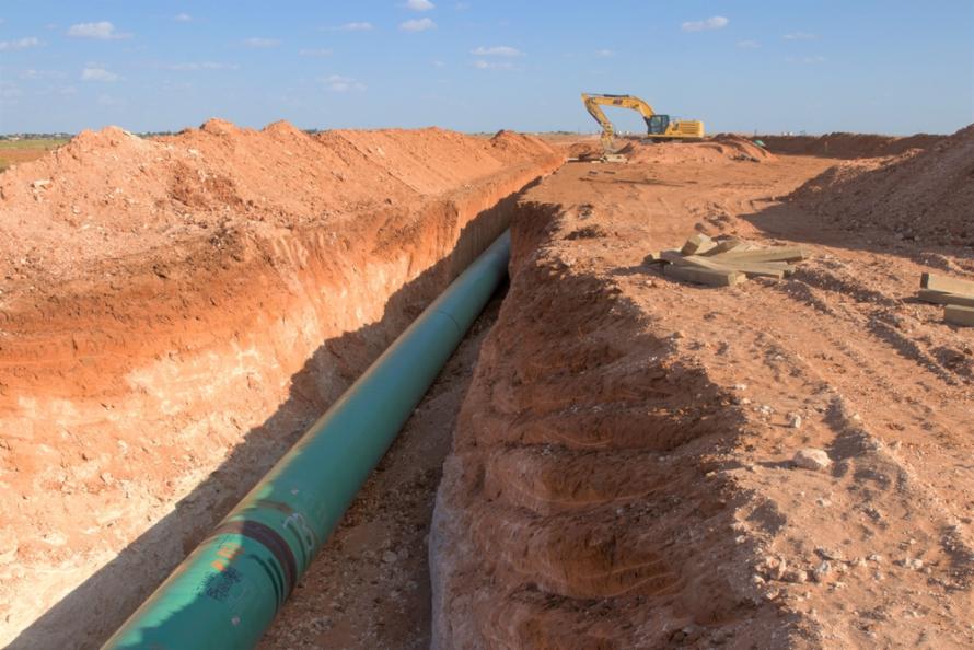 Midstream pipeline in Texas.