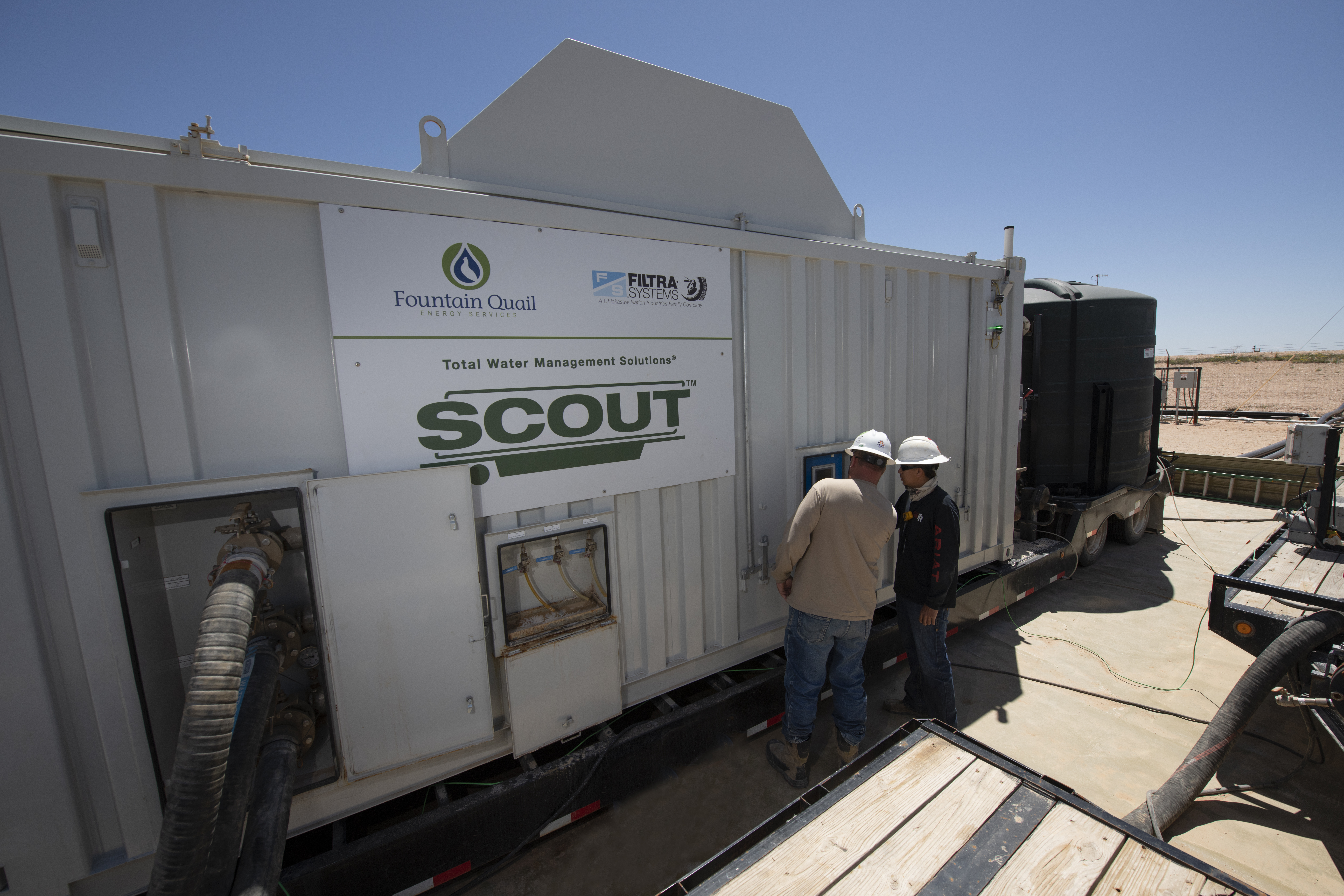One of the 14 mobile SCOUT units operated in the Permian Basin in May. (Source: Fountain Quail Water Management)