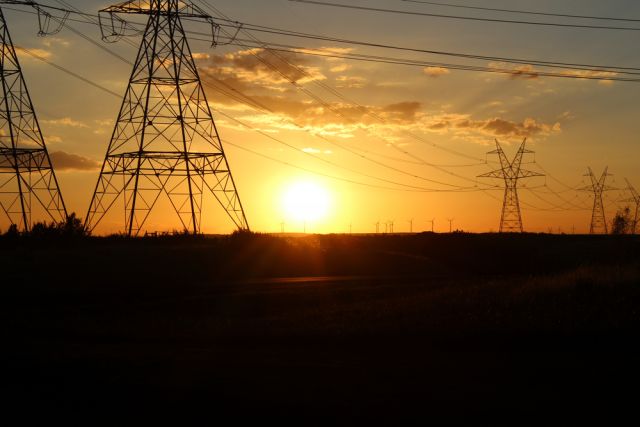 West Texas power transmission lines